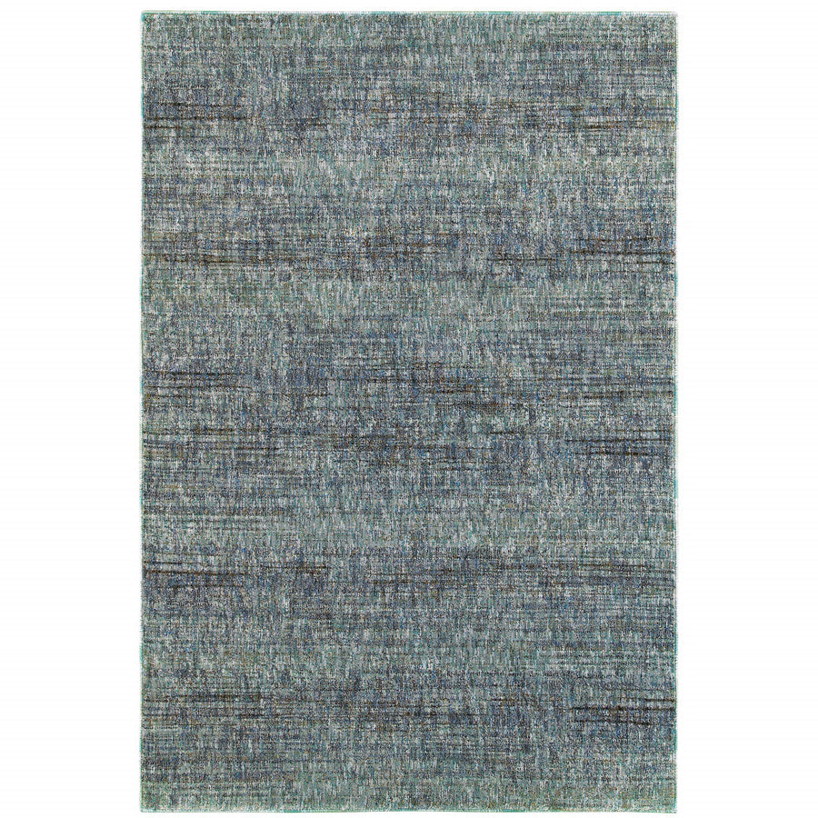 5 x 7 Blue and Gray Power Loom Area Rug Image 1