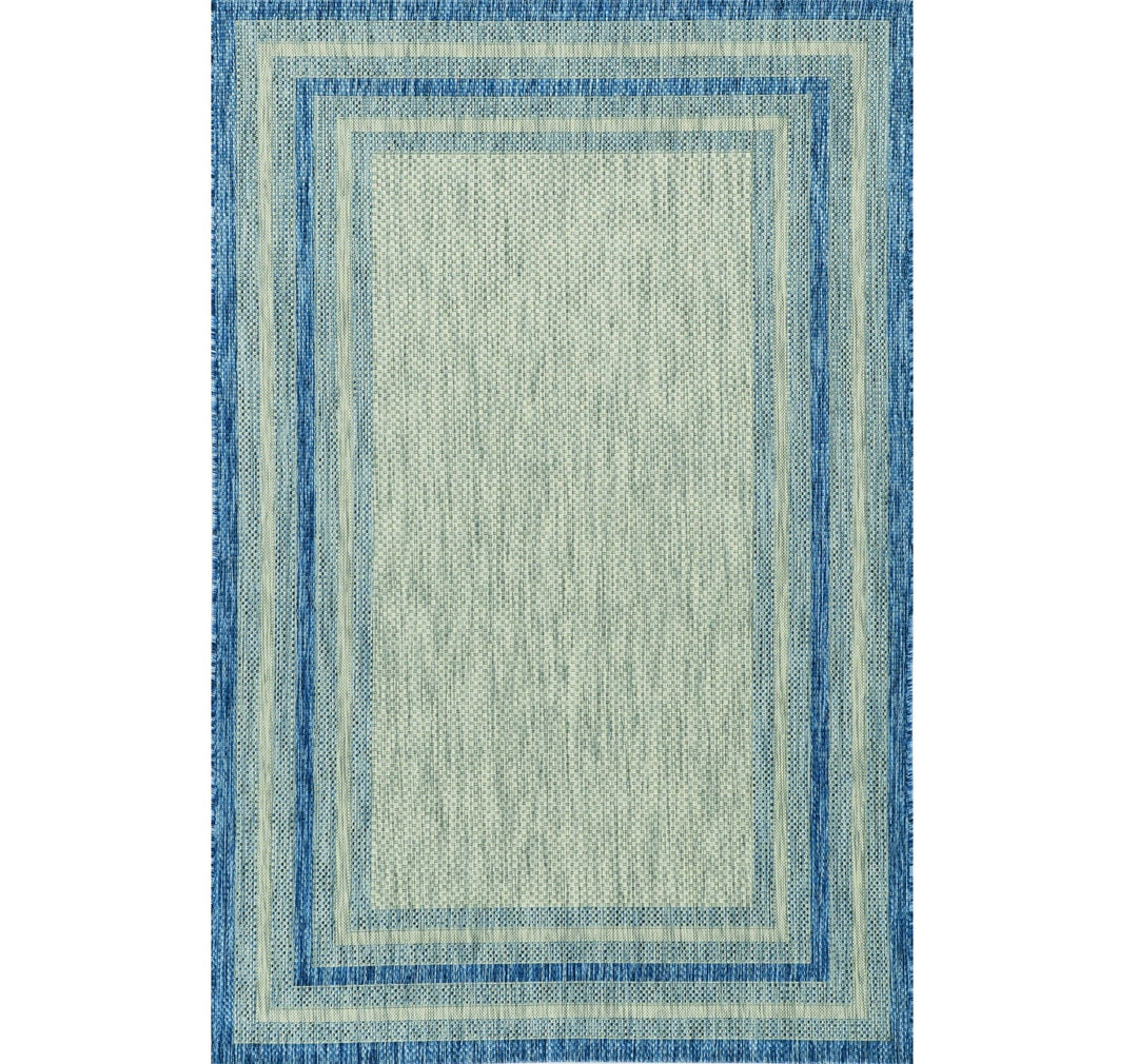 5 X 8 Grey Or Denim Bordered Uv Treated Area Rug Image 8