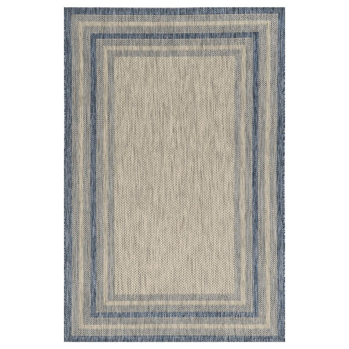 5 X 8 Grey Or Denim Bordered Uv Treated Area Rug Image 12