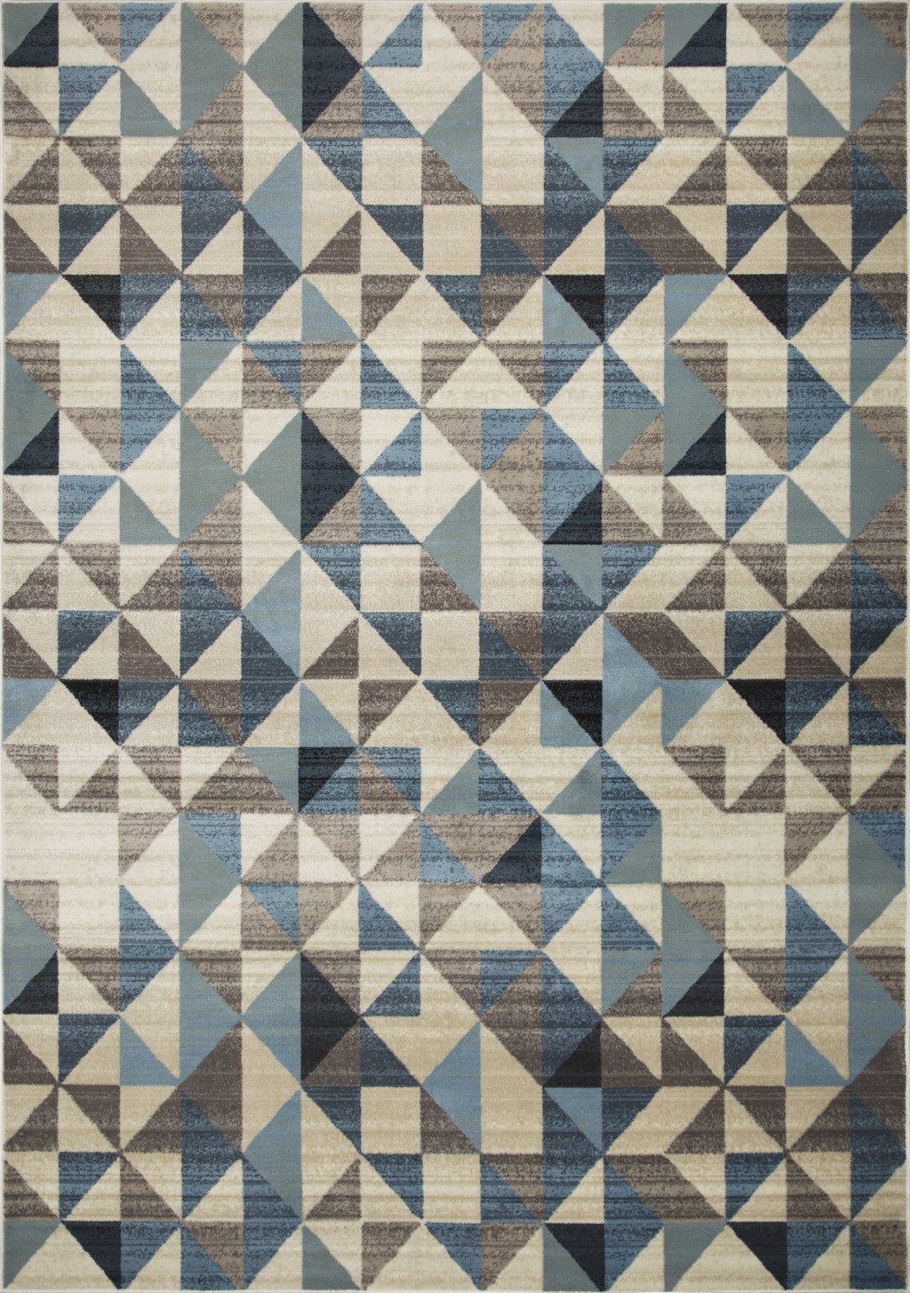 5 x 8 Blue Geometric Area Rug Image 1