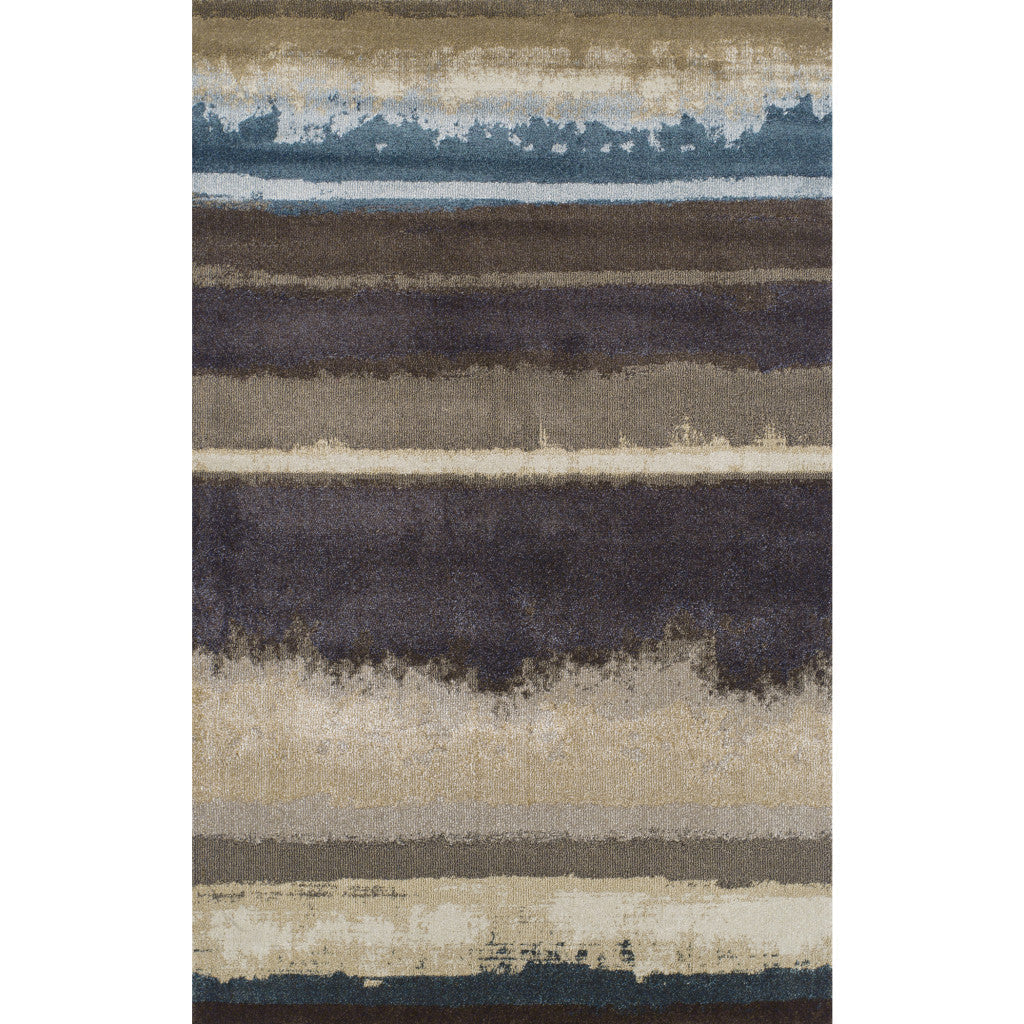 5 x 8 Beige and Brown Abstract Area Rug Image 12