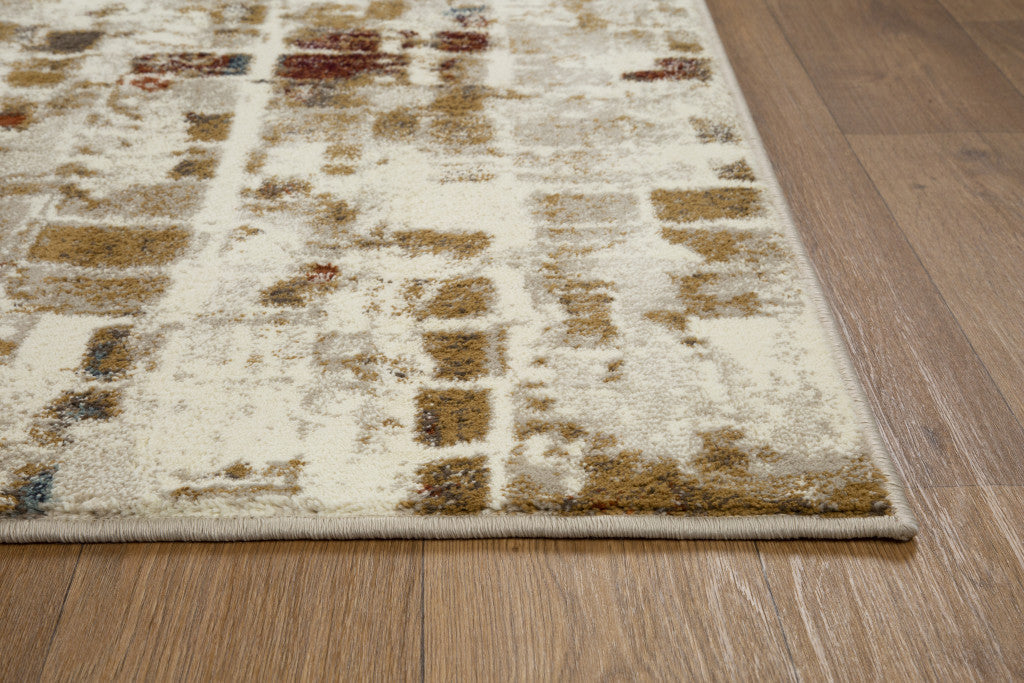 5 x 8 Natural Abstract Area Rug Image 2