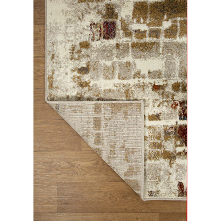 5 x 8 Natural Abstract Area Rug Image 3