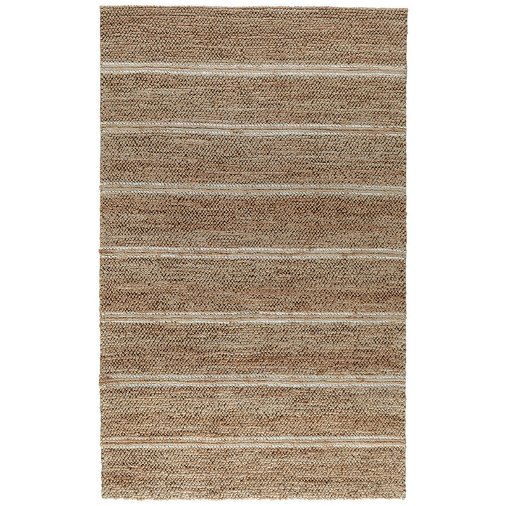 5 X 8 Charcoal Striped Hand Woven Area Rug Image 1