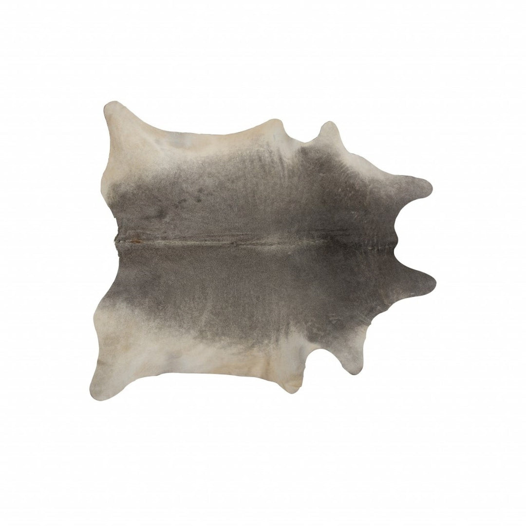 6 X 7 Gray Natural Cowhide Area Rug Image 1