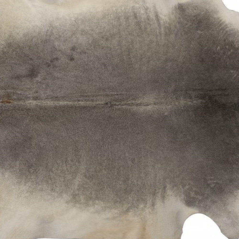 6 X 7 Gray Natural Cowhide Area Rug Image 4