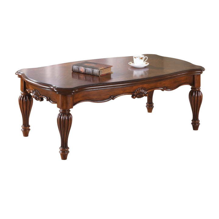 52" Brown Rectangular Coffee Table Image 1