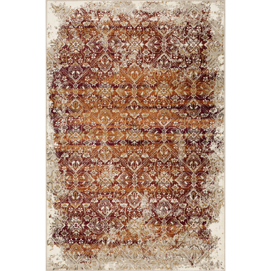 5 x 8 Rust Oriental Area Rug Image 1