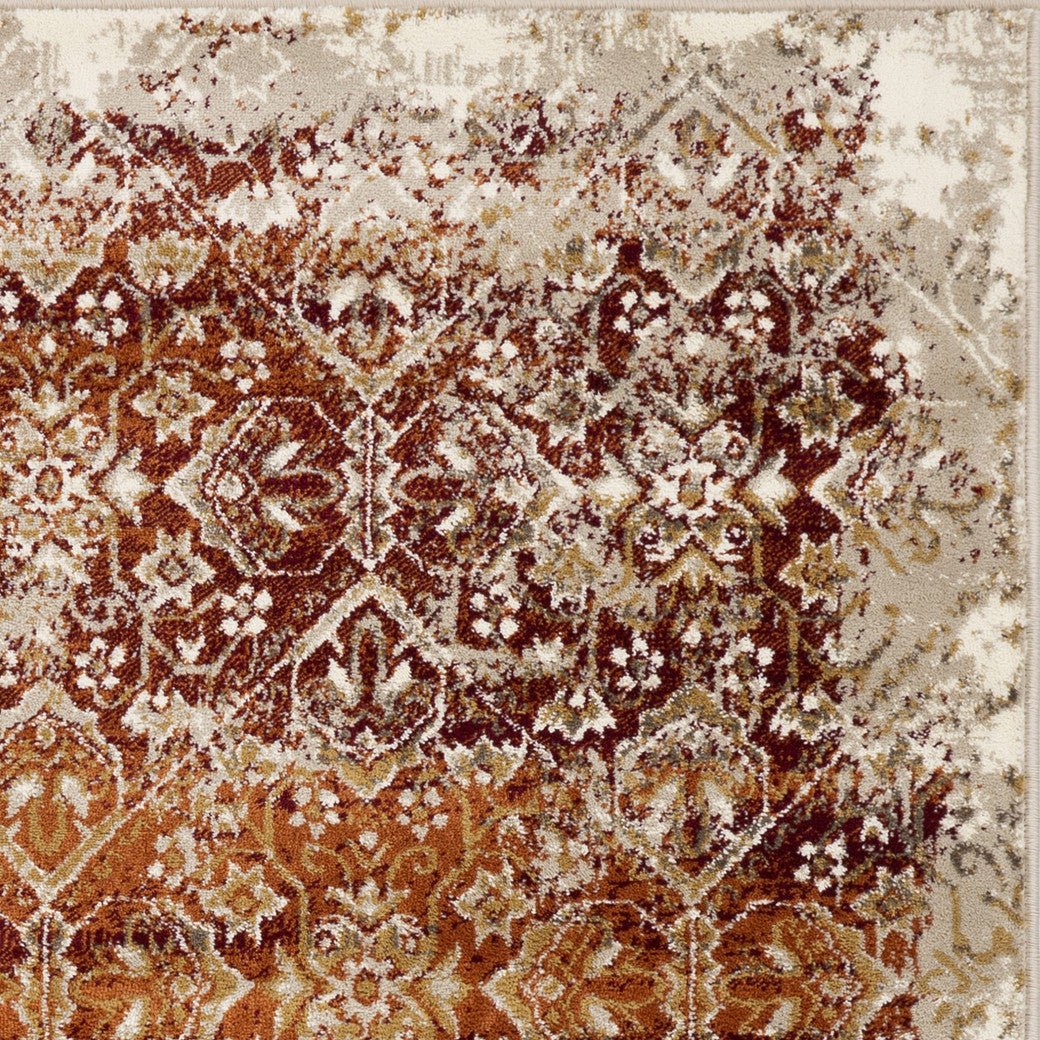 5 x 8 Rust Oriental Area Rug Image 5