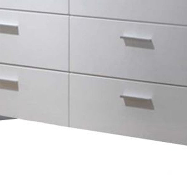 63" White Six Drawer Double Dresser Image 2