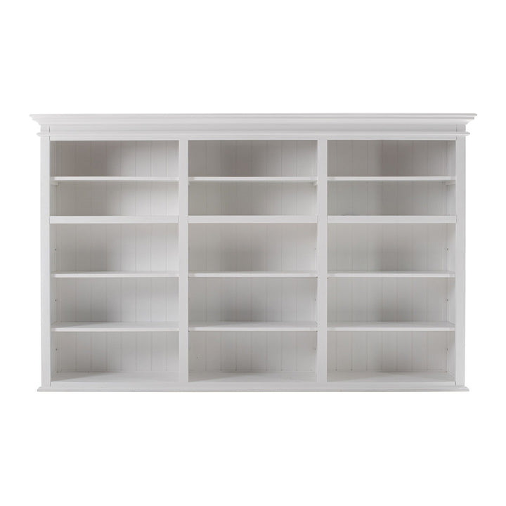 71" White Solid Wood Frame Dining Hutch With Multiple Shelves And Three Drawers Image 6