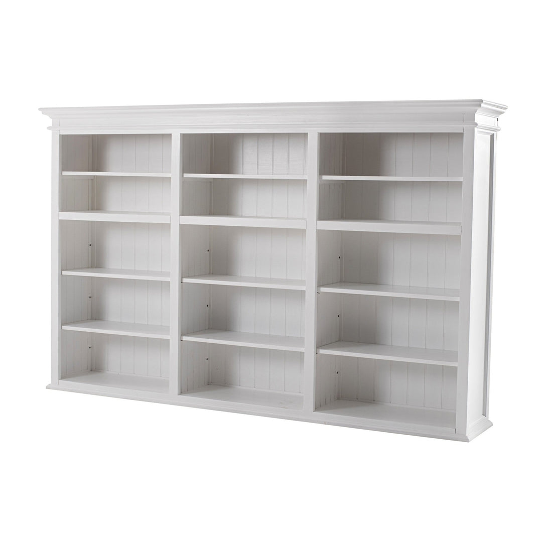 71" White Solid Wood Frame Dining Hutch With Multiple Shelves And Three Drawers Image 7