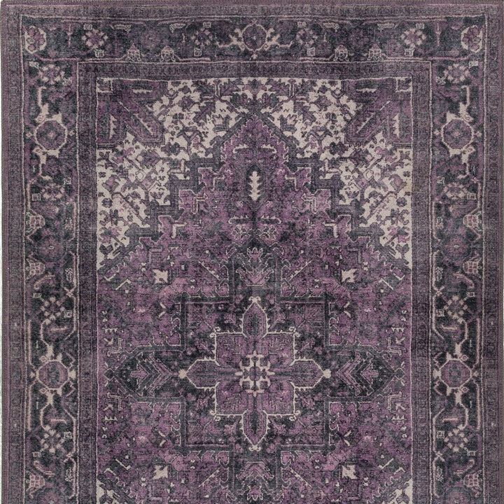 8 X 10 Purple Oriental Distressed Non Skid Area Rug Image 8