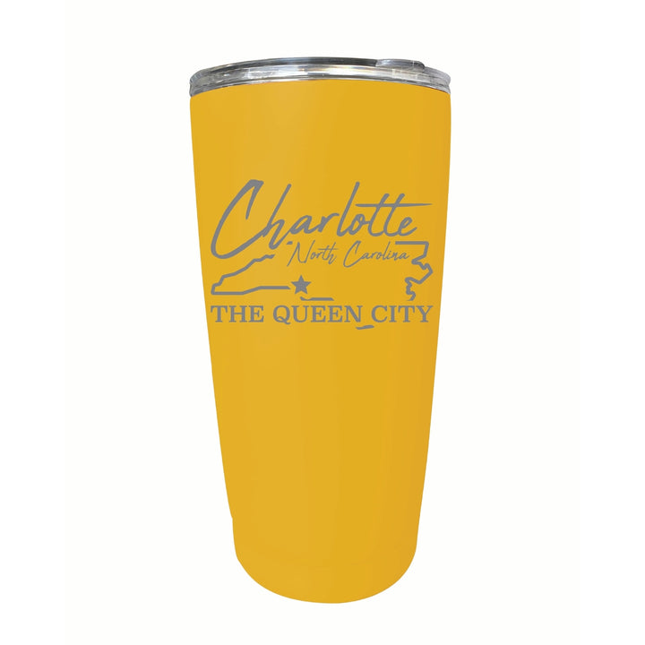 Charlotte North Carolina Souvenir 16 oz Engraved Stainless Steel Insulated Tumbler Image 1