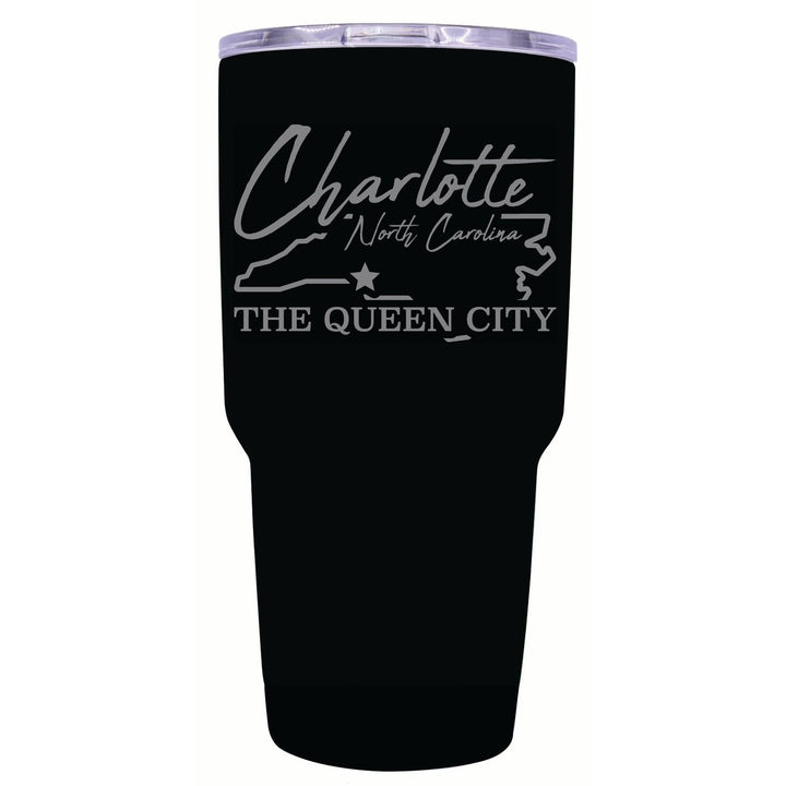 Charlotte North Carolina Souvenir 24 oz Engraved Insulated Stainless Steel Tumbler Image 2