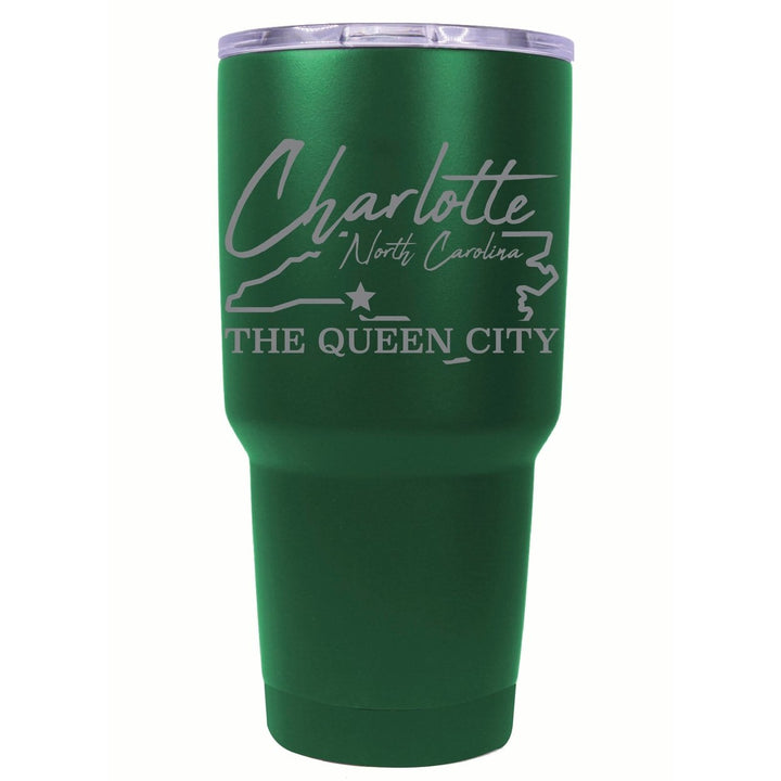 Charlotte North Carolina Souvenir 24 oz Engraved Insulated Stainless Steel Tumbler Image 1