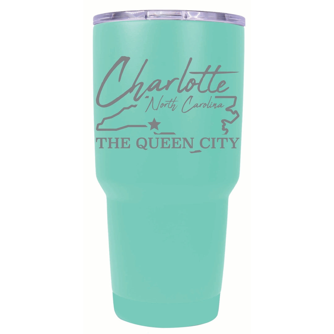 Charlotte North Carolina Souvenir 24 oz Engraved Insulated Stainless Steel Tumbler Image 4