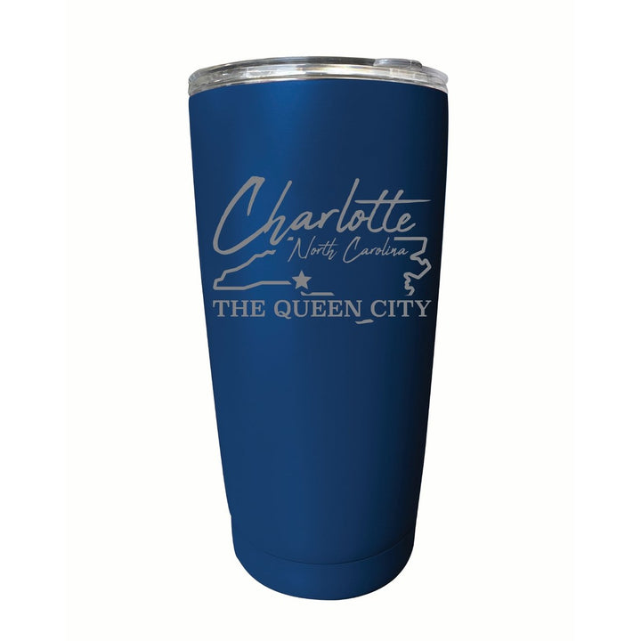 Charlotte North Carolina Souvenir 16 oz Engraved Stainless Steel Insulated Tumbler Image 6