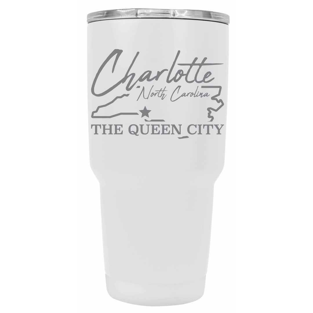 Charlotte North Carolina Souvenir 24 oz Engraved Insulated Stainless Steel Tumbler Image 5