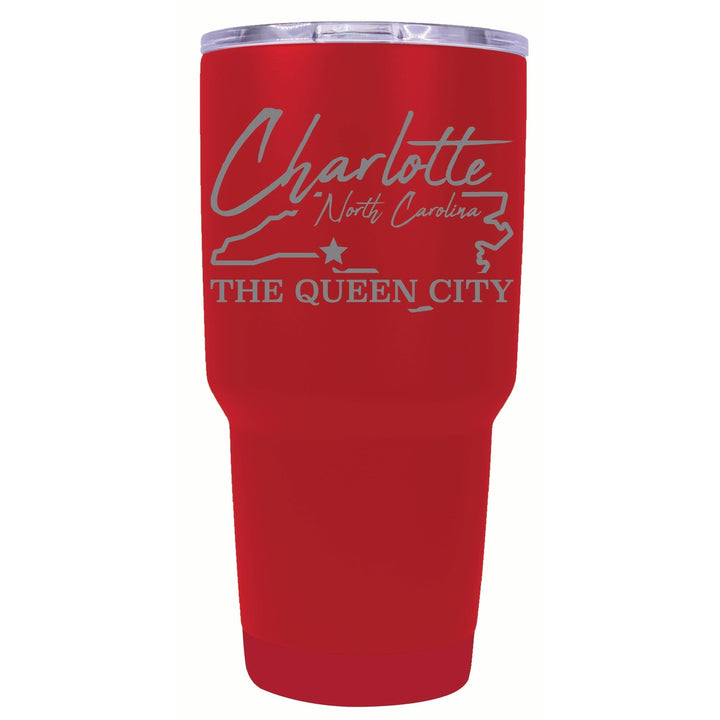 Charlotte North Carolina Souvenir 24 oz Engraved Insulated Stainless Steel Tumbler Image 7