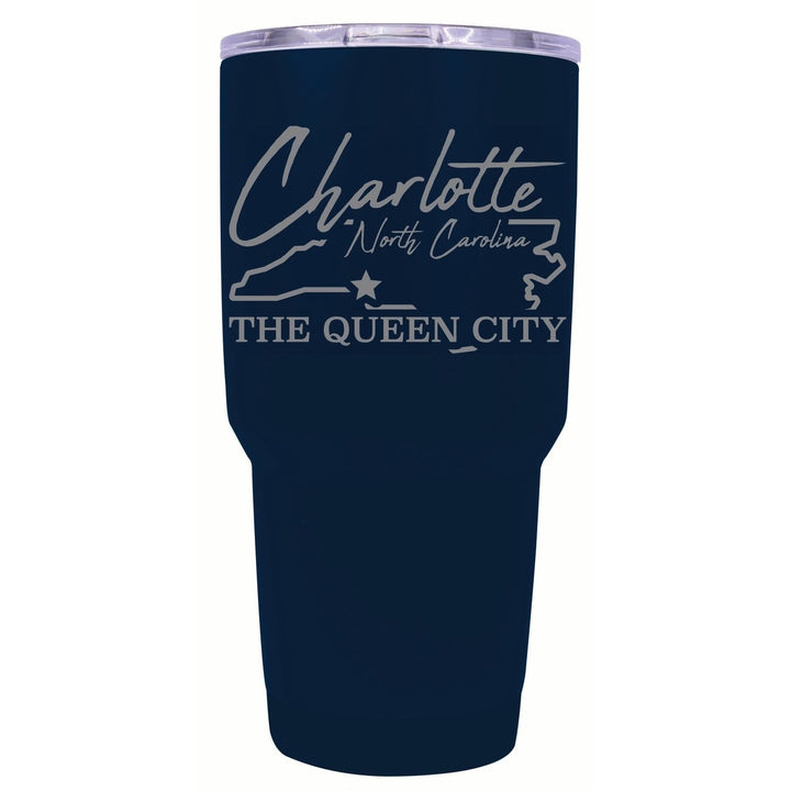 Charlotte North Carolina Souvenir 24 oz Engraved Insulated Stainless Steel Tumbler Image 1