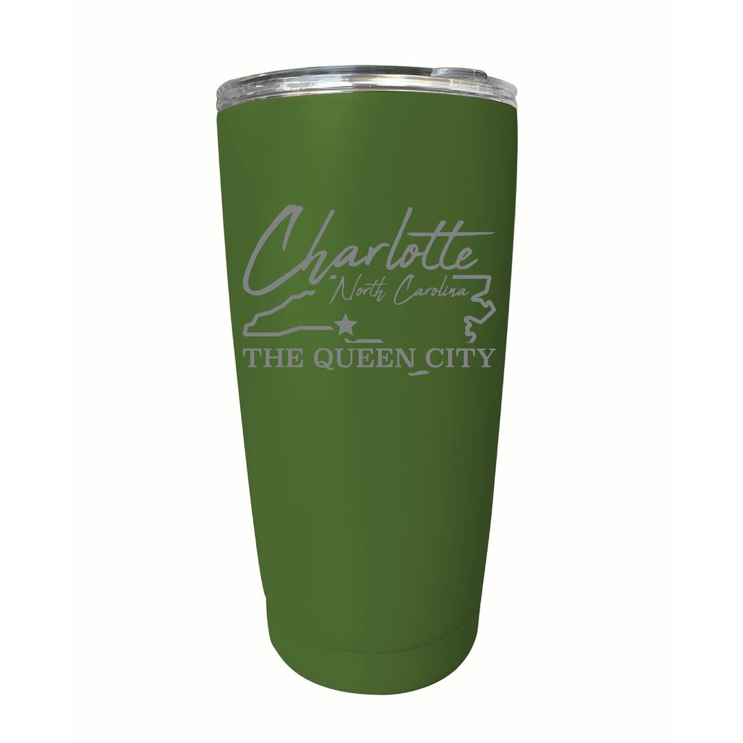 Charlotte North Carolina Souvenir 16 oz Engraved Stainless Steel Insulated Tumbler Image 8