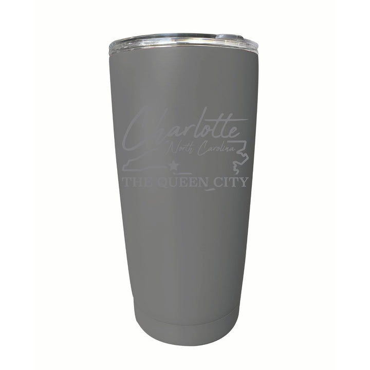 Charlotte North Carolina Souvenir 16 oz Engraved Stainless Steel Insulated Tumbler Image 9