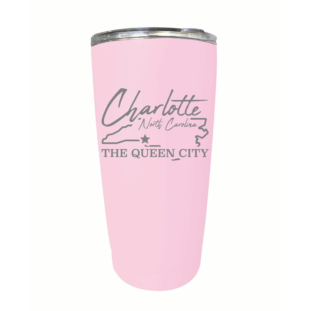 Charlotte North Carolina Souvenir 16 oz Engraved Stainless Steel Insulated Tumbler Image 10