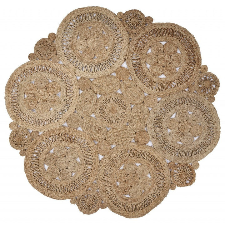 Floral Fantasy Natural Jute Area Rug Image 2