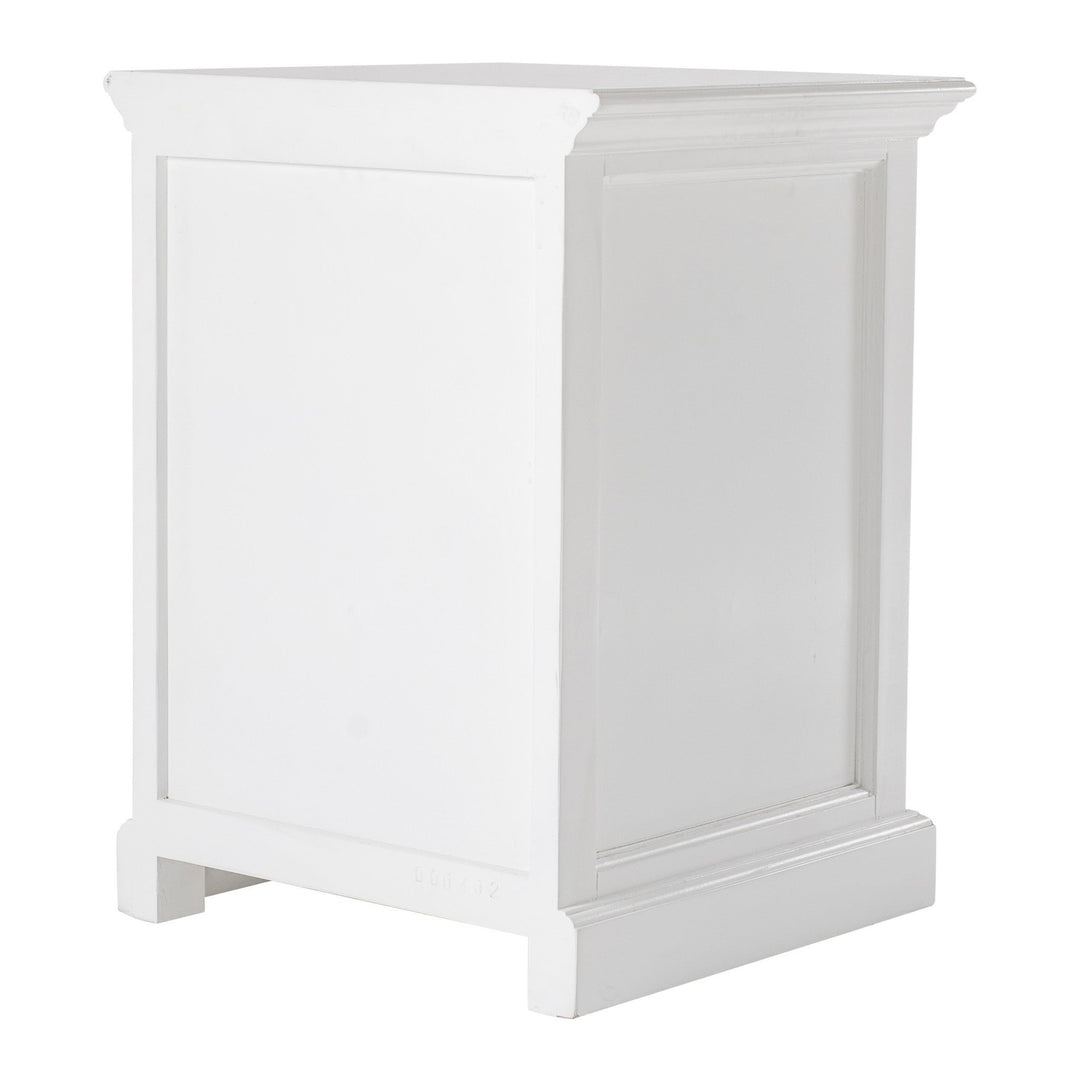 Classic White Nightstand With Shelves Image 4