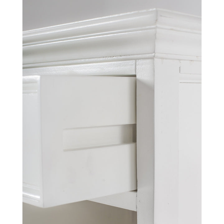 Classic White Nightstand With Shelves Image 7