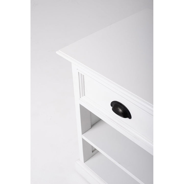 Classic White Nightstand With Shelves Image 9