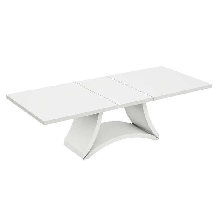 98" White Solid Manufactured Wood Dining Image 1