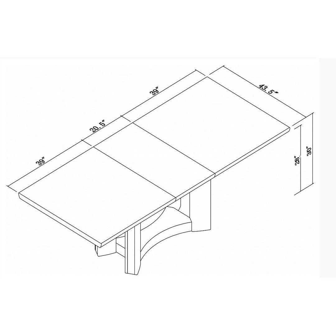 98" White Solid Manufactured Wood Dining Image 2