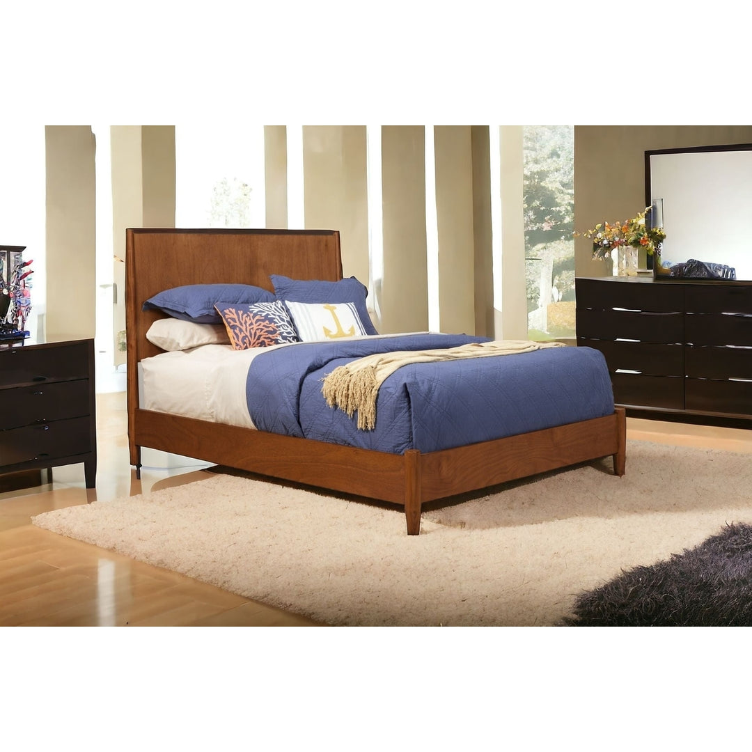 Brown Solid and Manufactured Wood King Bed Image 6