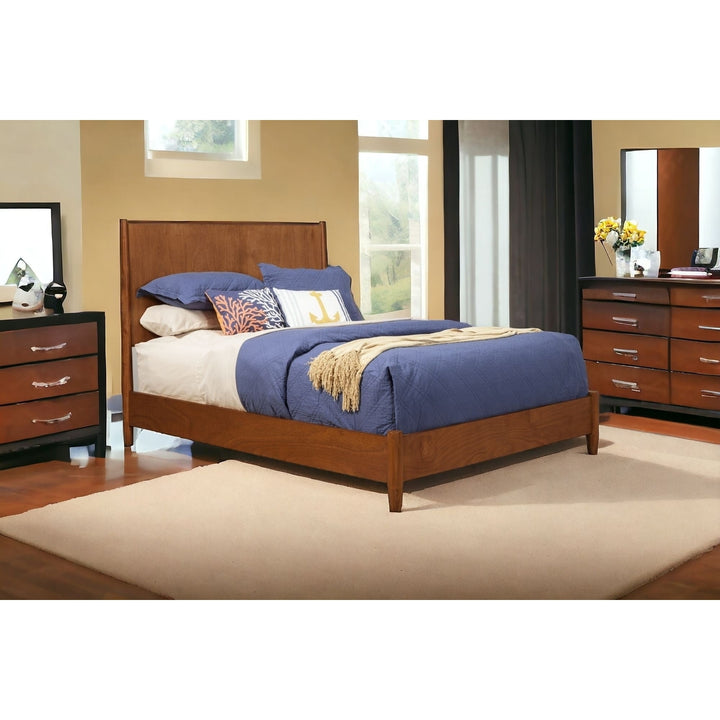 Brown Solid and Manufactured Wood King Bed Image 7