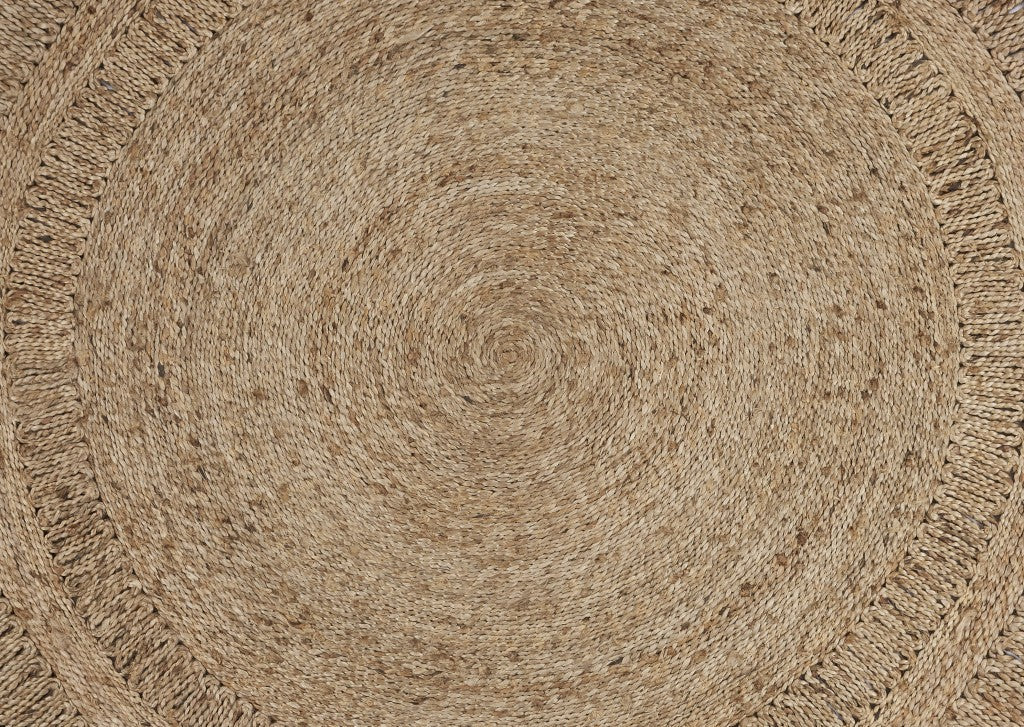 Gray Toned Braided Natural Jute Area Rug Image 5