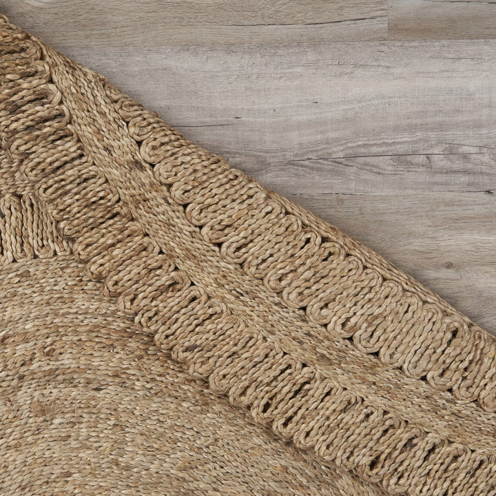 Gray Toned Braided Natural Jute Area Rug Image 7