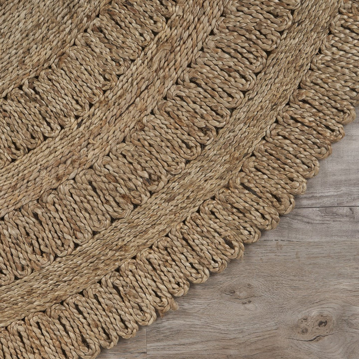 Gray Toned Braided Natural Jute Area Rug Image 9