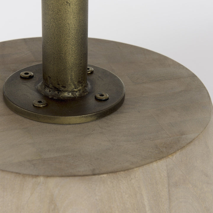 Light Brown Wooden Pedestal Coffee Table Image 7