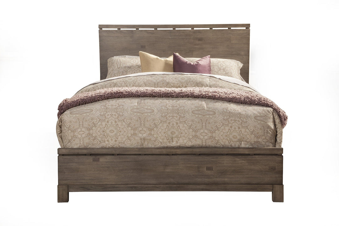 Gray Solid and Manufactured Wood California King Bed Image 1