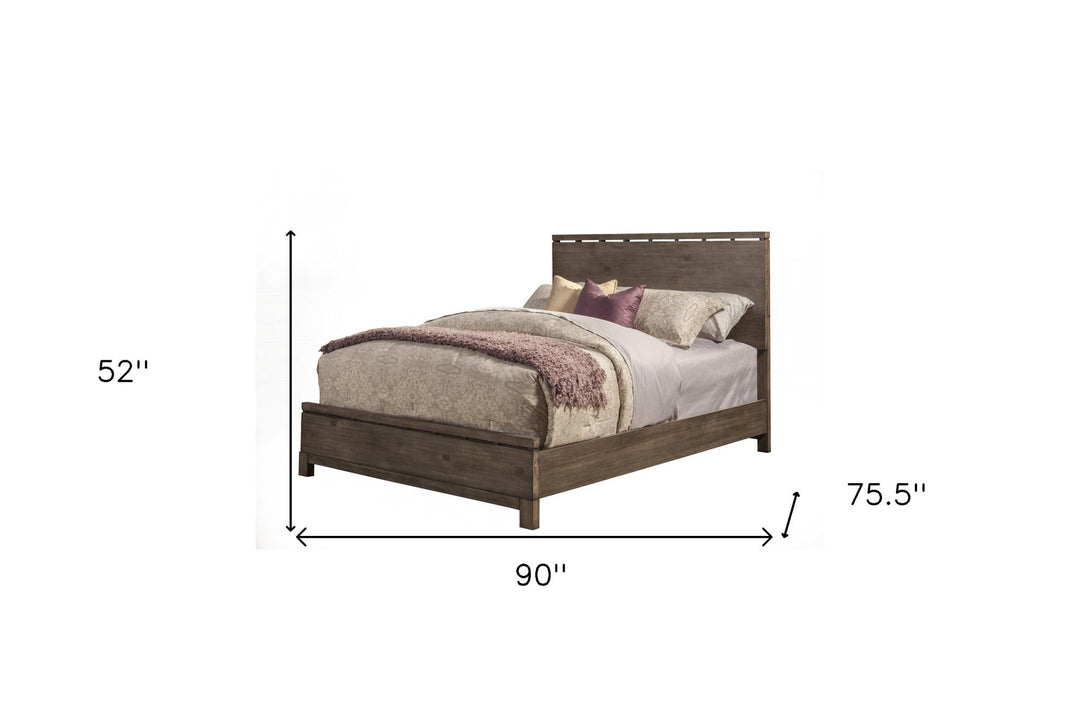 Gray Solid and Manufactured Wood California King Bed Image 4