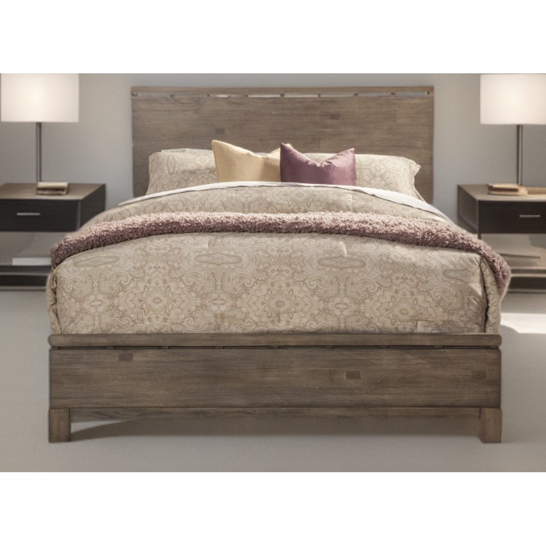 Gray Solid and Manufactured Wood California King Bed Image 5