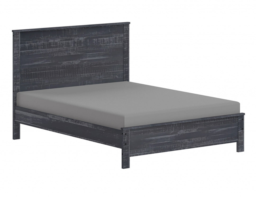 Grey Solid Wood Full Double Bed Frame Image 8