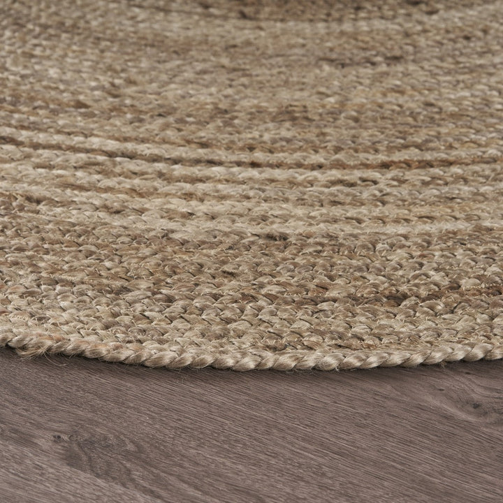 Gray Toned Natural Jute Area Rug Image 3