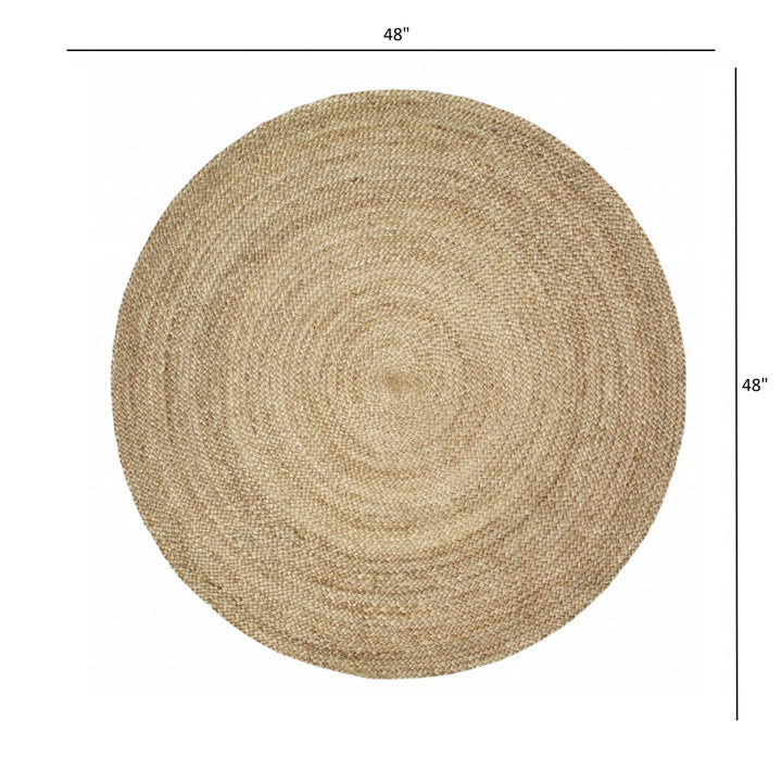 Gray Toned Natural Jute Area Rug Image 8