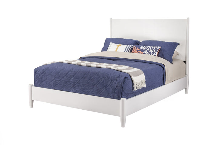 White Solid and Manufactured Wood King Bed Image 1