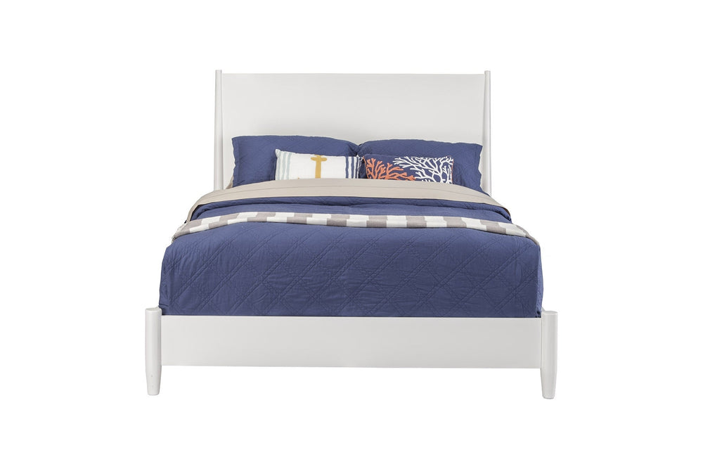 White Solid and Manufactured Wood King Bed Image 2