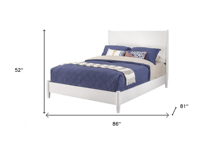 White Solid and Manufactured Wood King Bed Image 3