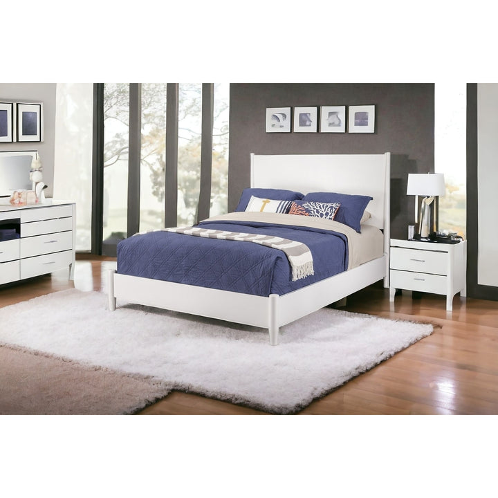 White Solid and Manufactured Wood King Bed Image 6